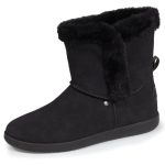 Bottines Femme fourrées avec revers Noir Isotoner