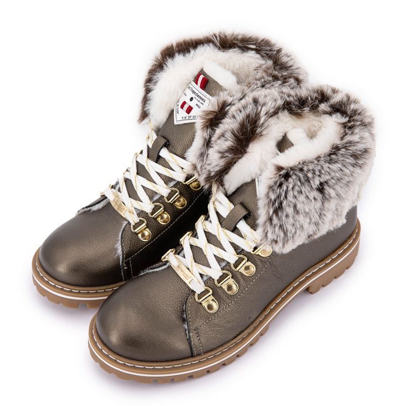 boots-fourrees-femme-259ozj.jpg Boots cuir grainé avec fausse fourrure Femme LES TROPEZIENNES PAR – Image 1