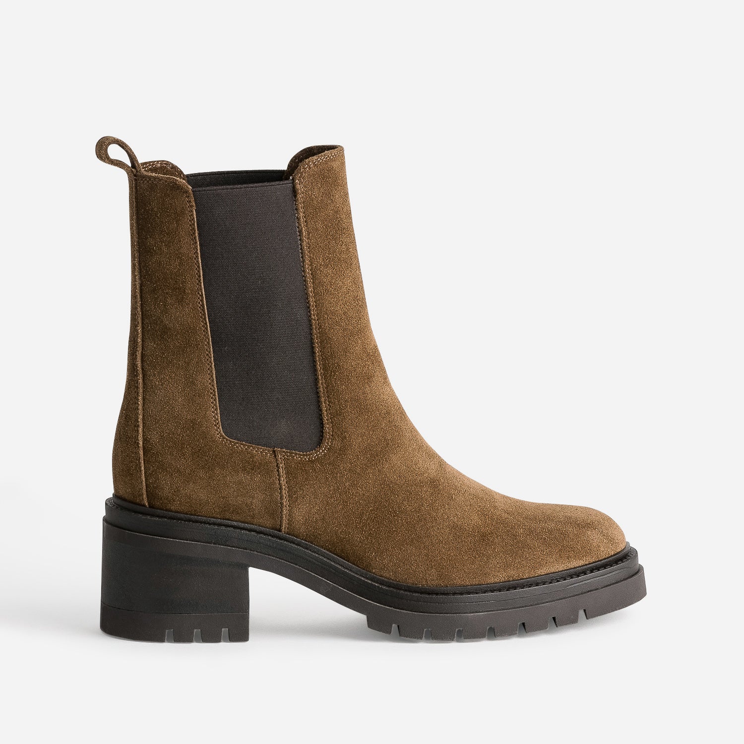 boots-marron-femme-307fnf-1.jpg Chelsea boots TEXTO marron cuir velours – Image 1