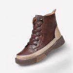 Bottines femme plates marron