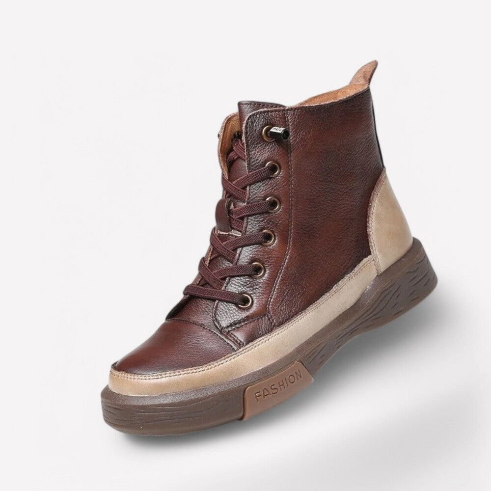 boots-marron-femme-895dbl-1.jpg Bottines femme plates marron – Image 1