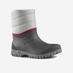 Bottes de randonnée neige chaudes et imperméables femme, NH100 gris