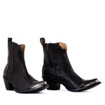 Bottines santiags noires avec embouts métalliques Monalisa métal Santiags femme