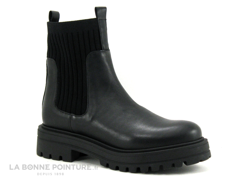 boots-noires-femme-467tng-1.jpg Achat chaussures We Do Femme Boots, vente We Do CO99697B 07 Noir Elastique noir Boots plateforme femme – Image 1
