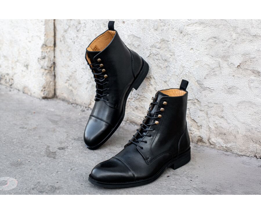 boots-pour-homme-065dgo-1.jpg Derby boots homme à lacets Noir ENFIELD II GOMME CITY – Image 1