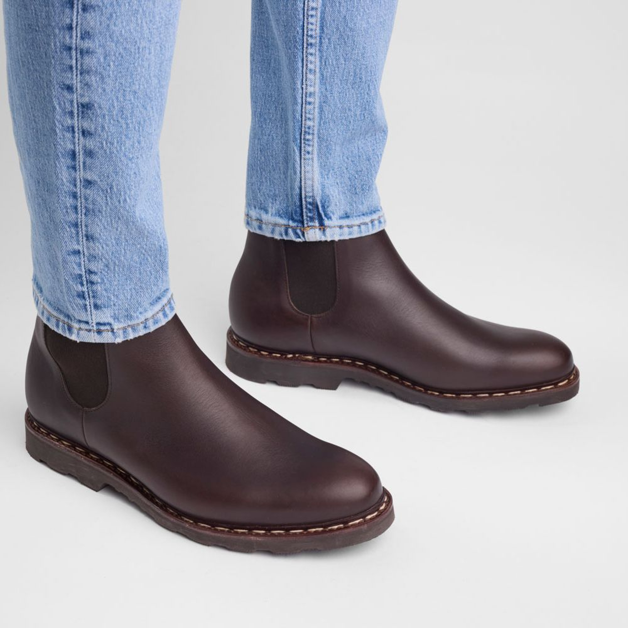boots-pour-homme-198byc-1.jpg Tim chelsea boots homme cuir marron cousu norvégien chaussure luxe – Image 1