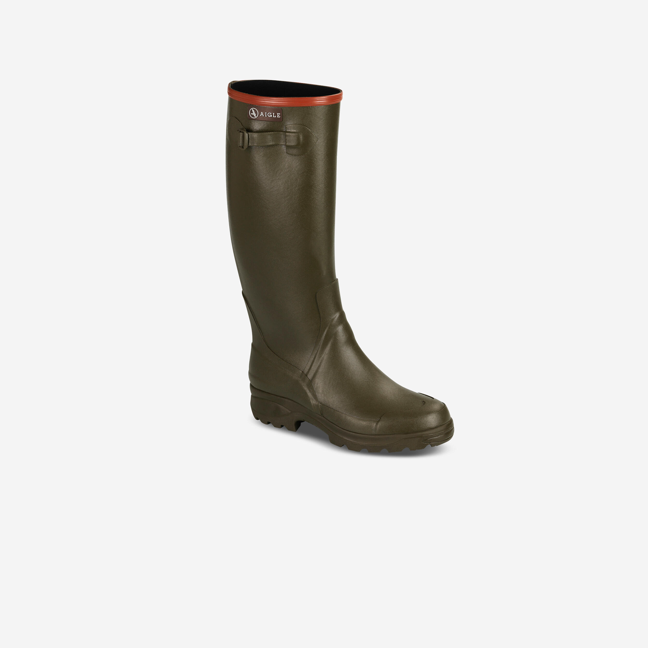 botte-aigle-homme-418dui-1.jpg Bottes chasse légères et souples en caoutchouc homme aigle arnay vertes – Image 1