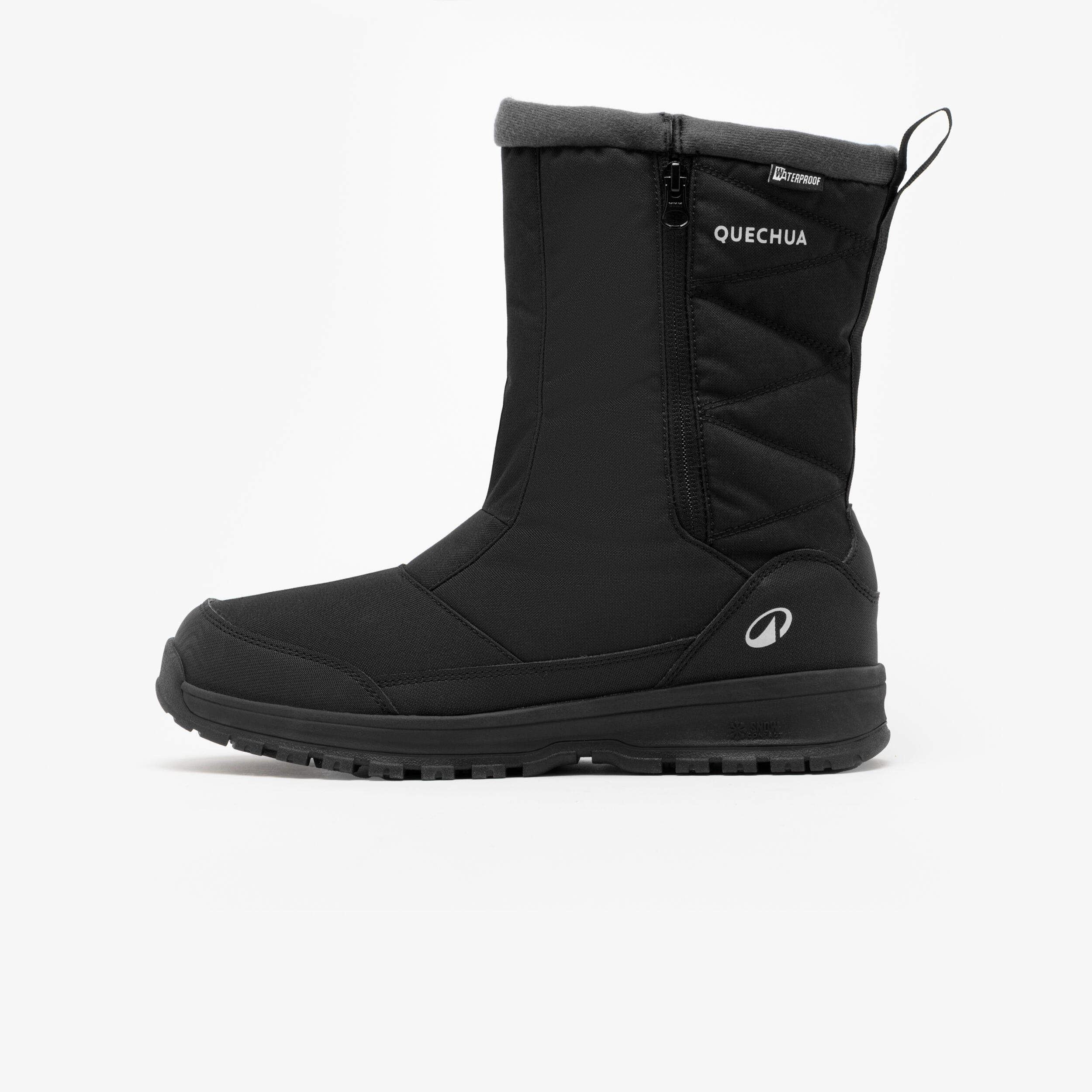 botte-de-neige-homme-288exz-1.jpg Bottes de randonnée neige imperméables homme, NH100 Haute Zip noir – Image 1