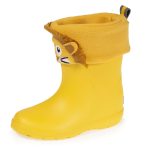 Bottes de pluie Enfant Jaune chaussette amovible Isotoner