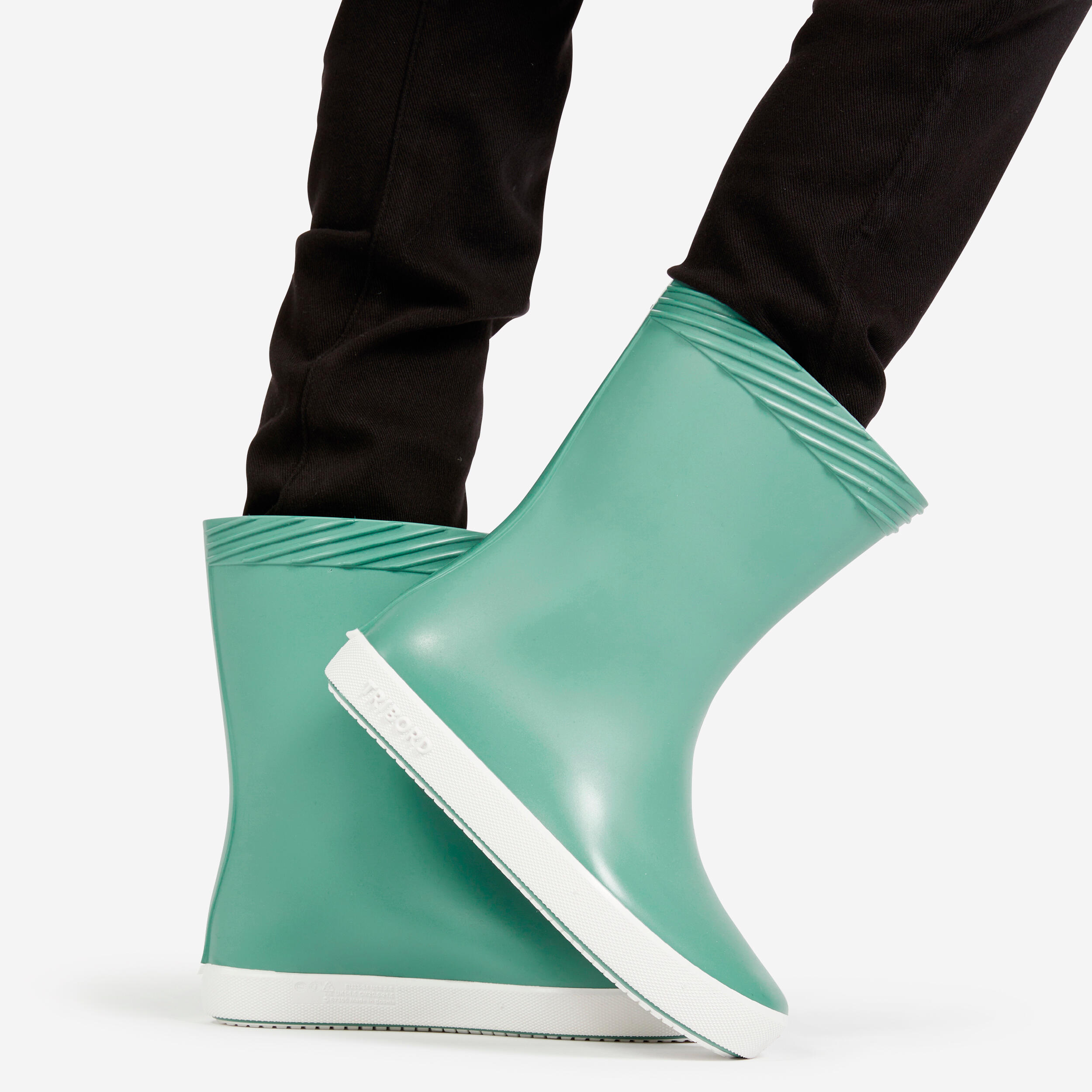 botte-de-pluie-garcon-718wsd-1.jpg Botte de pluie enfant, 100 kaki clair – Image 1