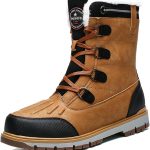 Homme Bottes d'hiver, Bottes Hiver Fourrées Doublure Chaude Chaussures d'hiver Botte de Neige imperméables Hiver Antidérapage randonnée(Marron, 41 EU) | Leroy Merlin