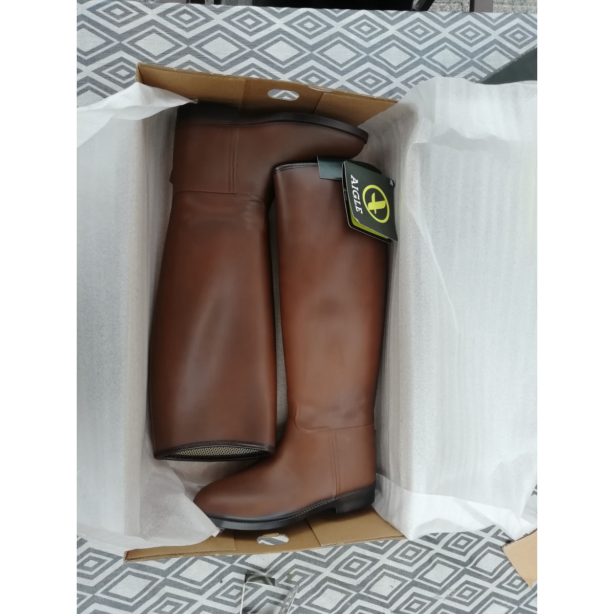 bottes-aigle-720zzq-1.jpg 3 Paire bottes Aigle Equitation 36 / 37 neuve – Image 1