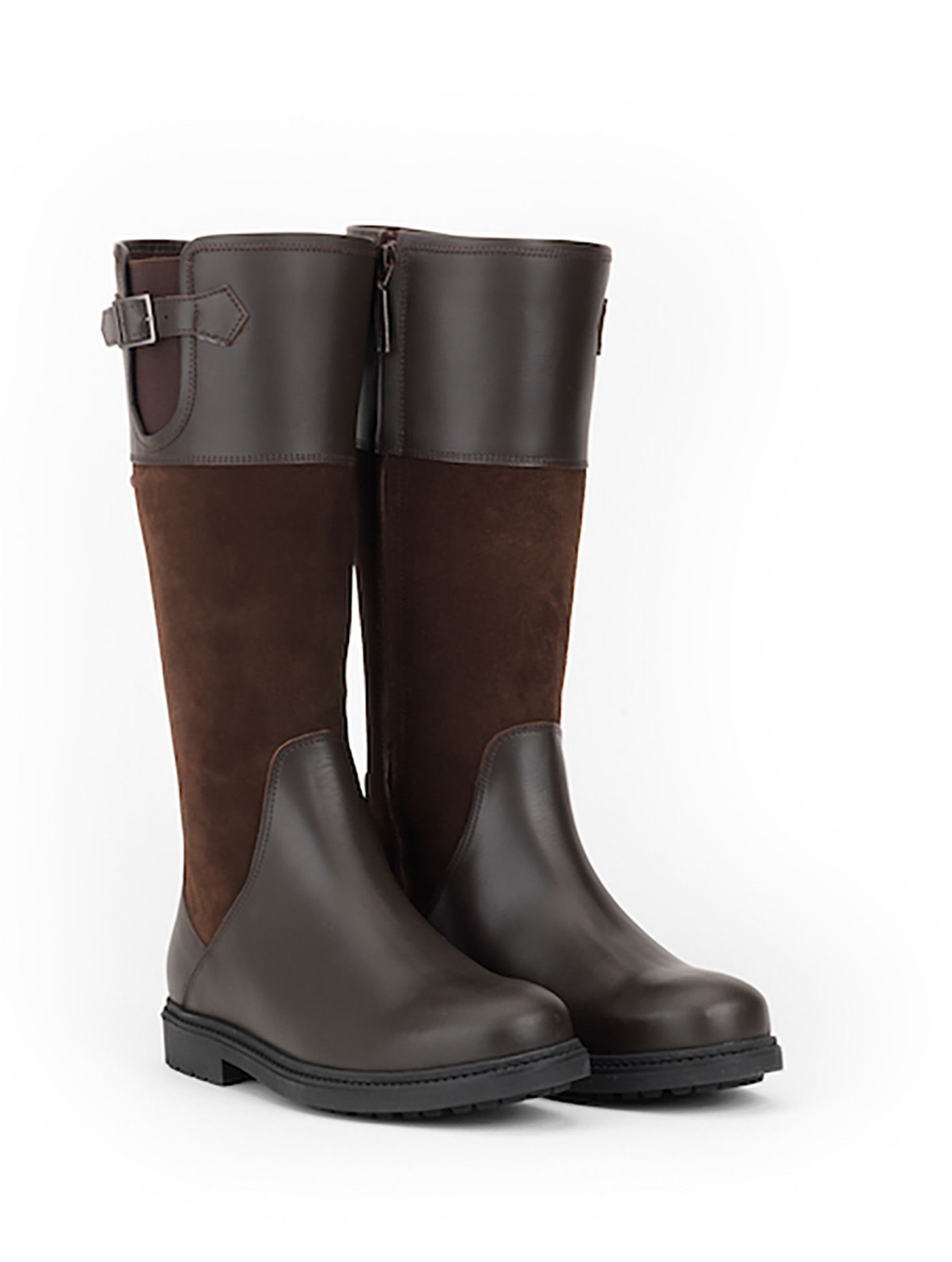 bottes-aigle-femme-238fiv-1.jpg Bottes Femme Aigle Parfield Cuir Darkbrown – Image 1