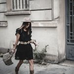 Bottes Ba&sh Cowby & la parfaite petite robe noire By Opaline