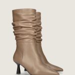 Bottes en cuir beige Aretha 35