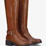 Bottes à talon bloc et sangle Camel | Inspee