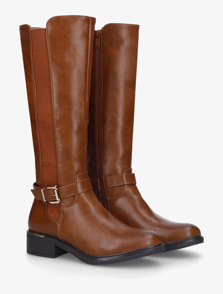 bottes-camel-626cnk-1.jpg Bottes à talon bloc et sangle Camel | Inspee – Image 1