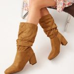 Bottes à talon Femme Camel