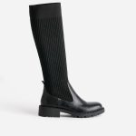Botte chaussette TEXTO noire bi matière