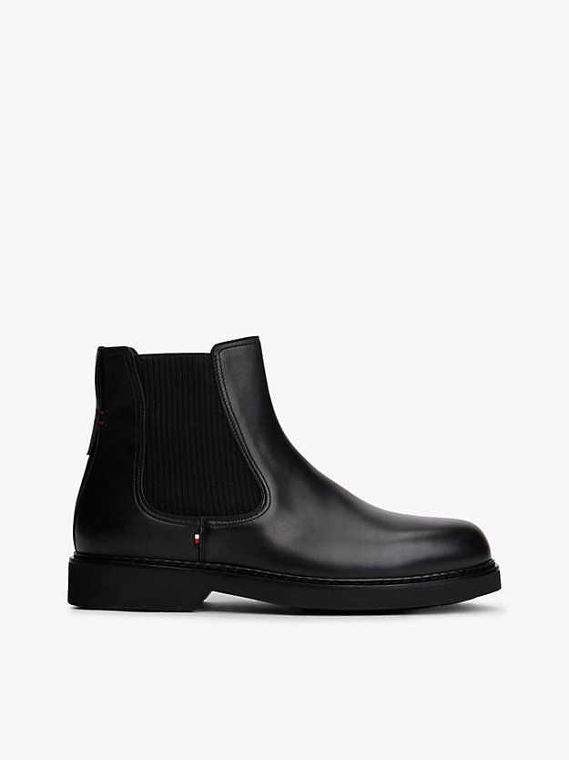 bottes-chelsea-561knq-1.jpg Bottes Chelsea en cuir légères | Noir | Tommy Hilfiger – Image 1