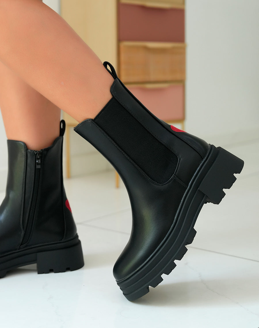bottes-chelsea-578ufm-1.jpg Bottines Chelsea Noires à Semelle Épaisse pour Femme – Image 1