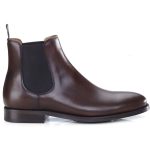 Chelsea boots cuir homme Chocolat Patiné Alderton Gomme | Bexley