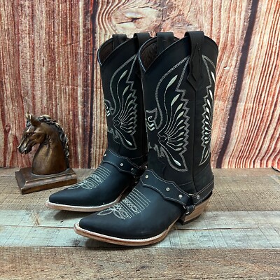 bottes-cowboy-femme-685fwz-1.jpg Women Western POINTED Snipped Toe Cowgirl Boots Leather embroidered Bota Vaquera | eBay – Image 1