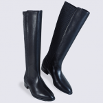 Botte Moda di Fausto, bottes cavalières femme en cuir noir | Igert Chaussure&Maroquinerie