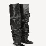 Bottes cuissardes Wedge noir Femme | BALMAIN