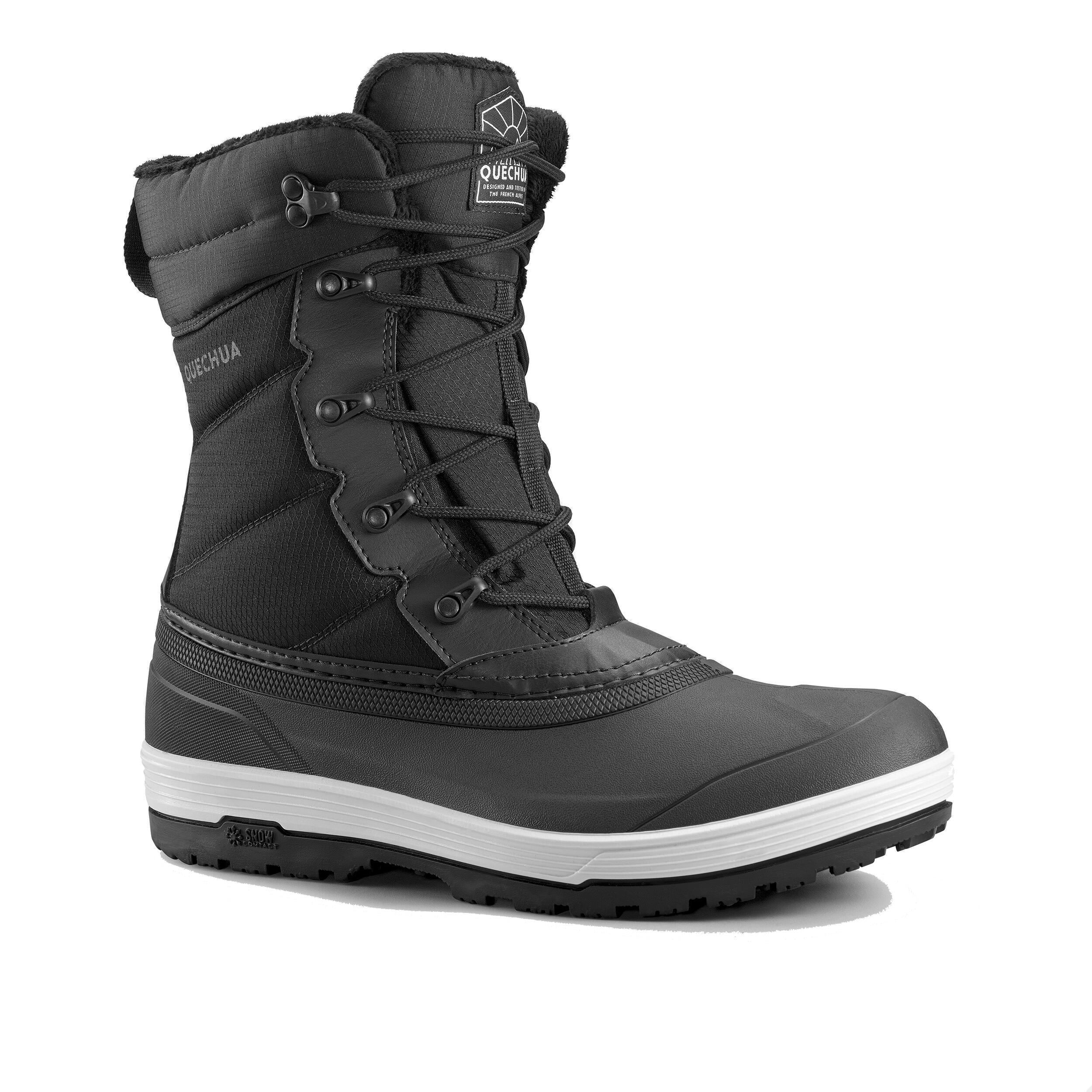 bottes-de-neige-628tyf-1.jpg Bottes de randonnée neige chaudes et imperméables homme, NH500 noir – Image 1