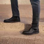 Bottes Chelsea en cuir noir Martino