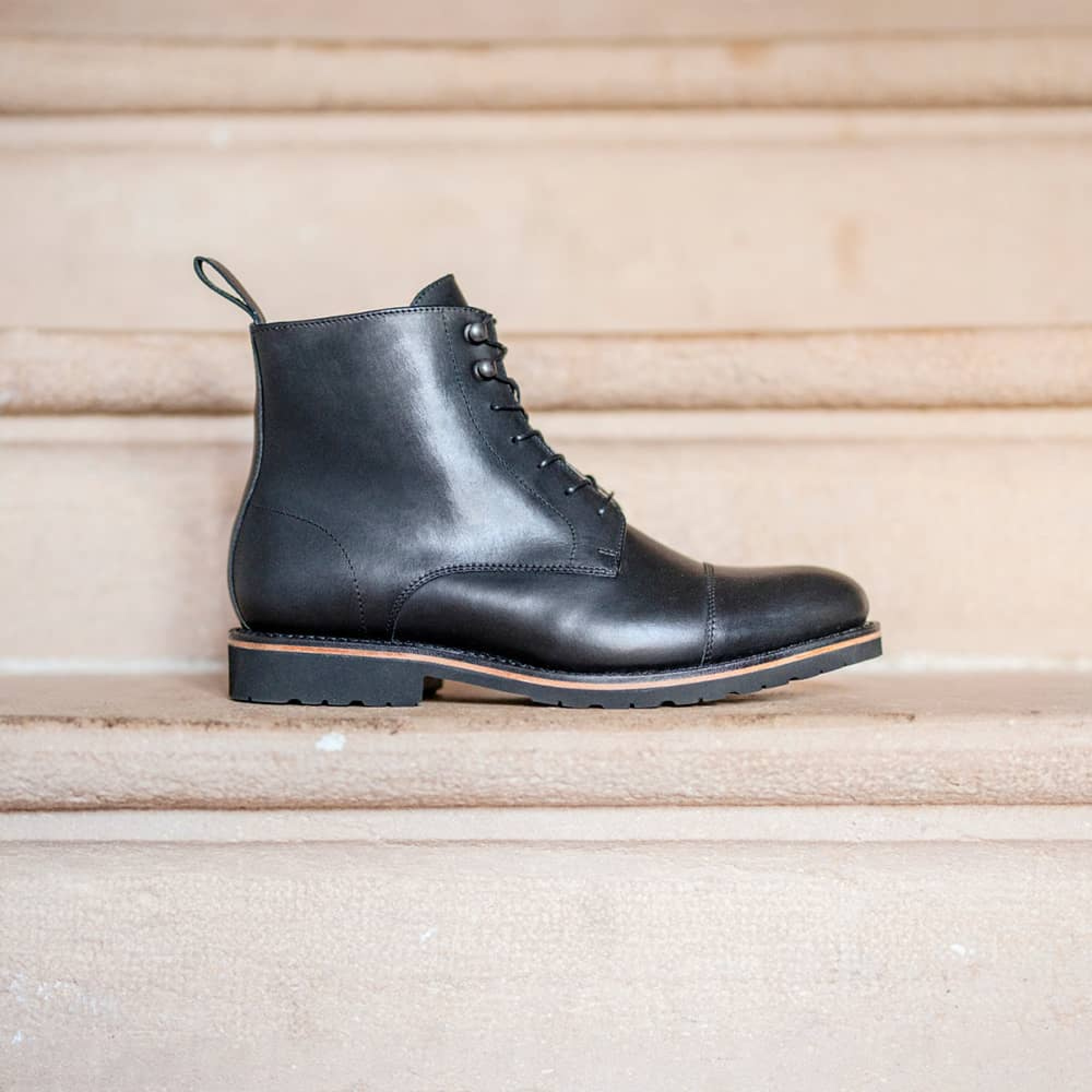 bottes-en-cuir-homme-397cvv-1.jpg Chaussures boots homme Cuir hydro noir Cousu goodyear Luxe – Image 1