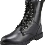 Susenstone Bottines Homme Cuir Mode Pas Cher Grand Taille Boots à Talon Plates Chelsea Bottes Hautes Automne Hiver Vintage Lacets Chaussure De ...