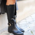Bottes Cavalières Noires en Simili Cuir – Élégance et Confort 36 / Noir