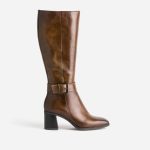 Botte marron en cuir à talon Eram Femme | ERAM