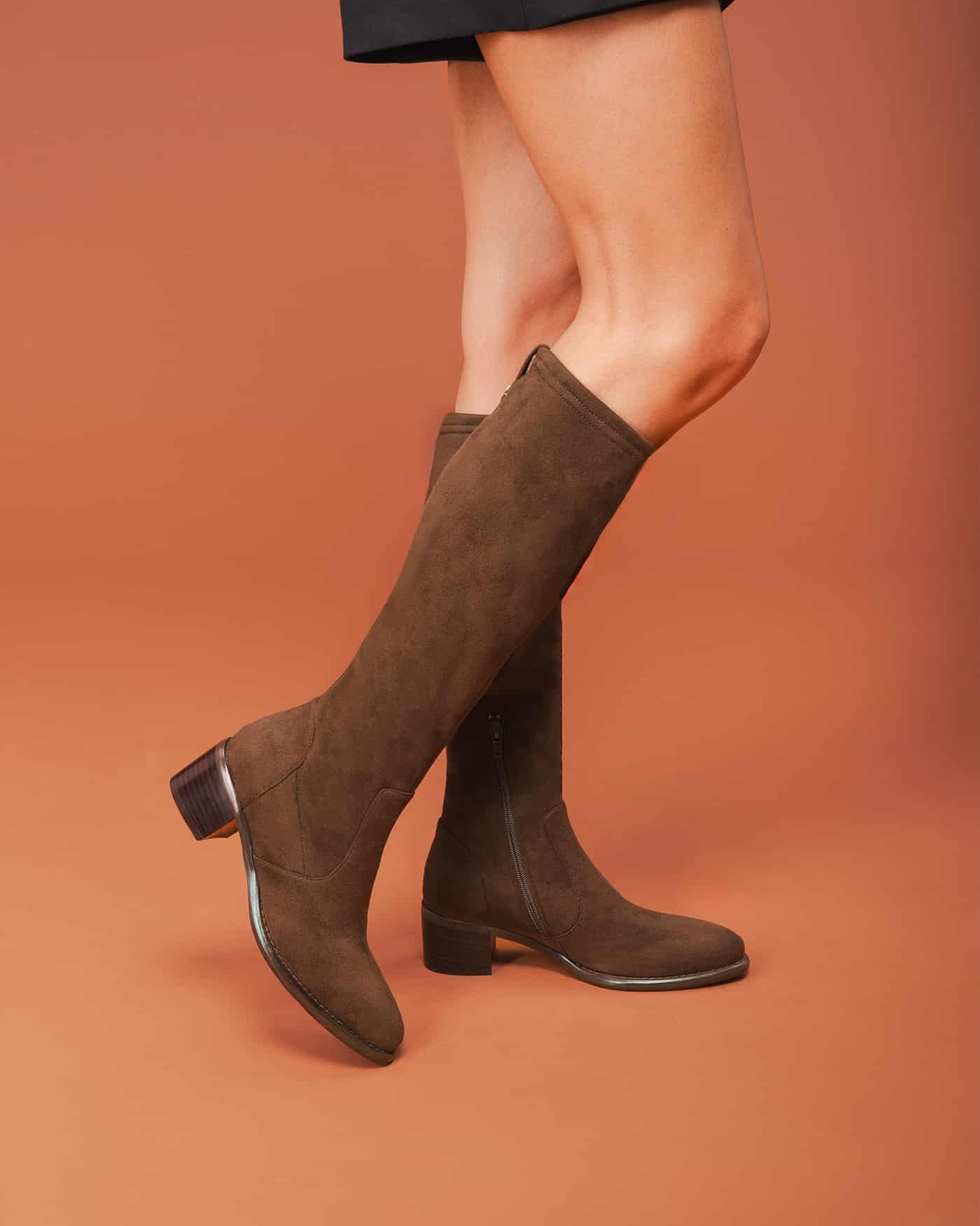 bottes-femme-marron-240cyk-1.jpg Bottes femme stretch marron | Diana | Adige Chaussures – Image 1
