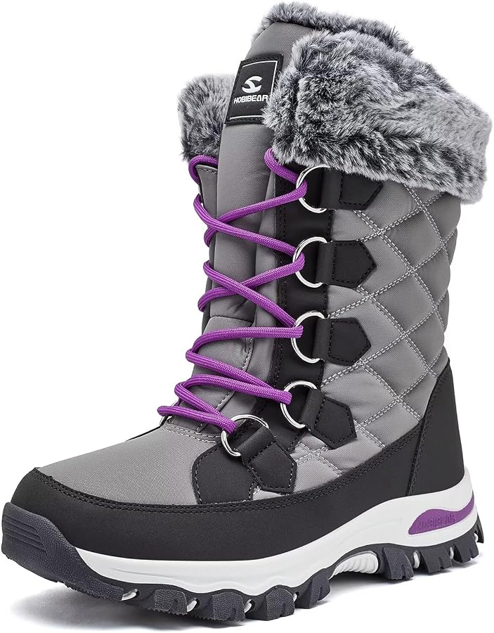 bottes-hiver-femme-154xnx-1.jpg HOBIBEAR Bottes de neige pour femmes Bottes de randonnée à semelle antidérapante imperméable pour l'hiver (EU 40, Gris foncé) : Amazon.fr: Mode – Image 1