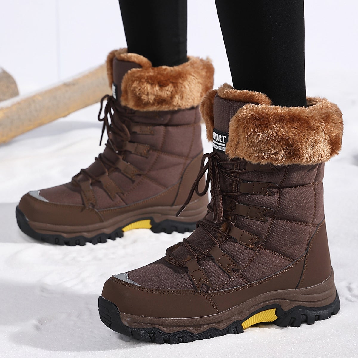 bottes-hiver-femme-285mjt-1.jpg Bottes d'Hiver Femme Étanches : Bottines Fourrure, Randonnée Neige & Chaussures Montantes. Taille 40 | Leroy Merlin – Image 1