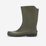 Bottes de pluie imperméables courtes et légères homme LAND 100 vertes Decathlon