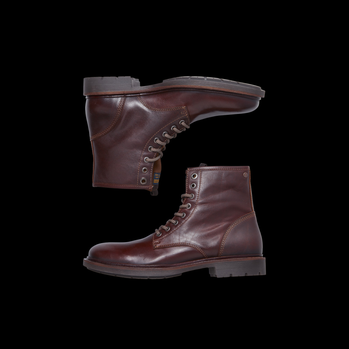 bottes-homme-cuir-580yhj-1.jpg Bottes homme marron lacets cuir Raj Jack & Jones | 3 SUISSES – Image 1