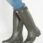 Hunter ORIGINAL WOMENS TALL BOOT Bottes en caoutchouc dark olive/olive ZALANDO.FR