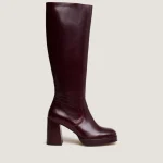 Bottes à plateformes en cuir bordeaux | VENDOME | Jonak