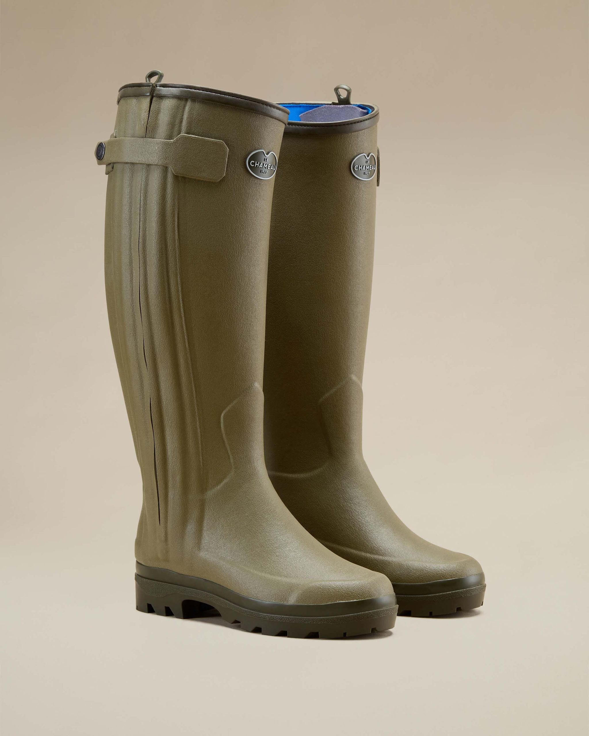 bottes-le-chameau-390lyu-1.jpg Bottes Chasseur pour femmes doublées néoprène Vert Vierzon – Image 1