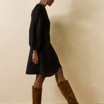 Bottes marron à talons en cuir