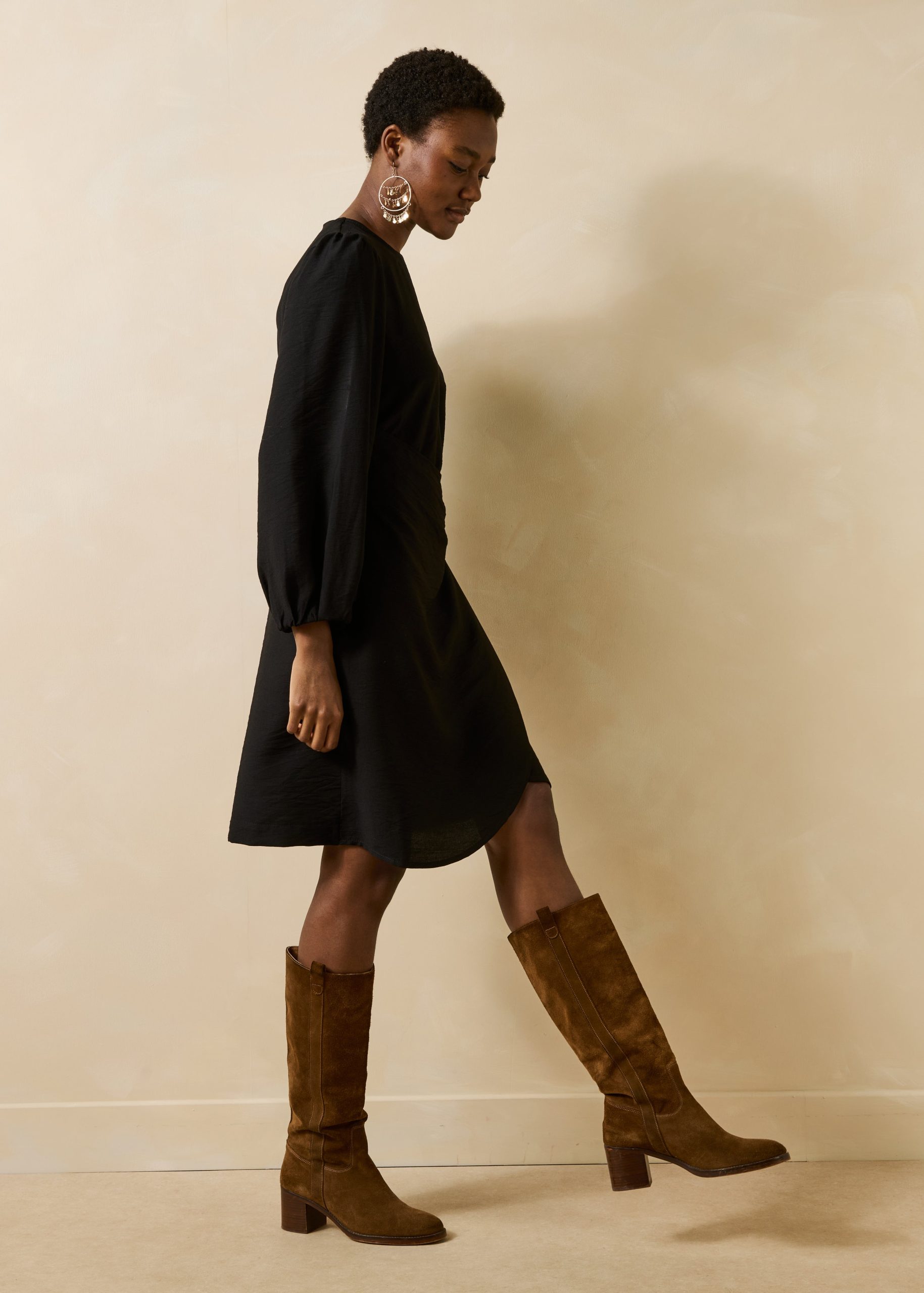 bottes-marron-278btu-1.jpg Bottes marron à talons en cuir – Image 1