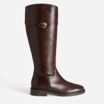 Botte cavalière marron cuir