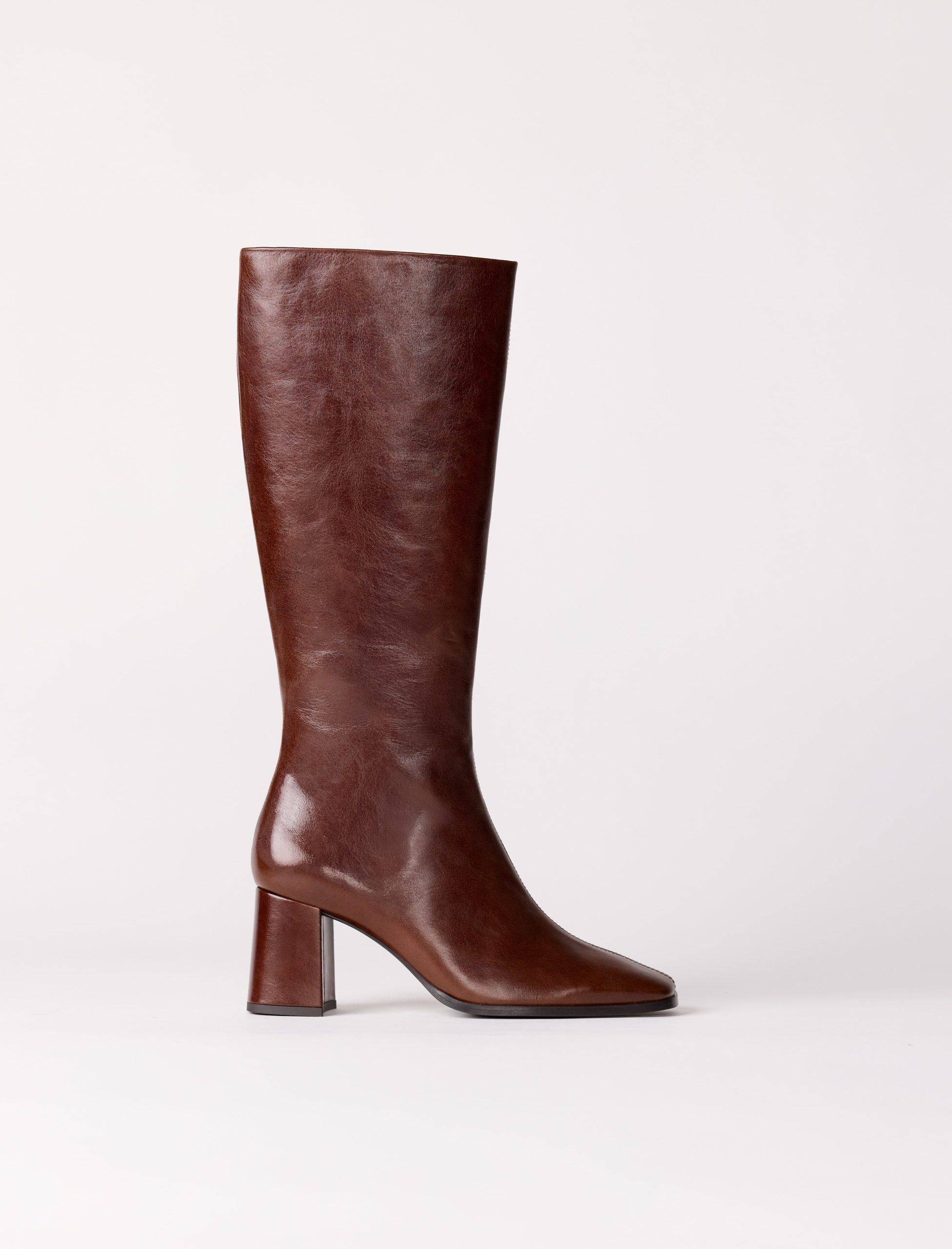 bottes-marron-femme-271kwt-1.jpg Bottes à Talon en Cuir Marron pour Femme Modèle Naomi – Image 1