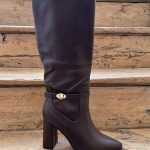 Bottes hautes en similicuir marron femme chic et tendance