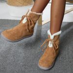 Bottes mi mollet pour femme, chaussures d'hiver po... – Grandado