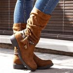 Bottes en daim pour femme Bottes de cowboy mi mollet pour femme Bottes mi mollet à talon bloc bas Bottes de cowboy pour femme Bottes de cowboy mi mollet pour femme